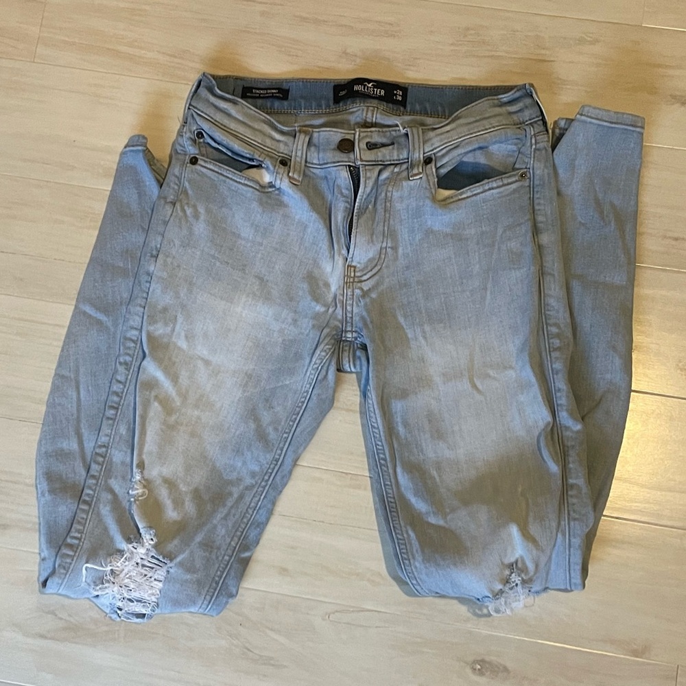 Mens Hollister Jeans 30W x 30L. Stacked Skinny White Wash.